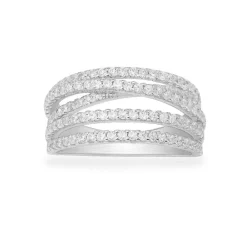 APM Monaco Bague 5 Anneaux - Argent^ Bagues