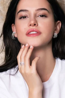 APM Monaco Bague 5 Anneaux - Argent^ Bagues