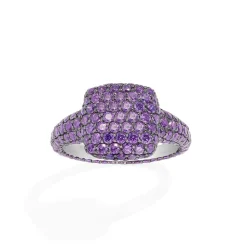 APM Monaco Bague Carre Violette^ Bagues