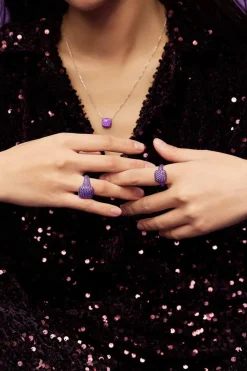 APM Monaco Bague Carre Violette^ Bagues