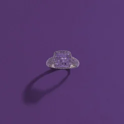 APM Monaco Bague Carre Violette^ Bagues