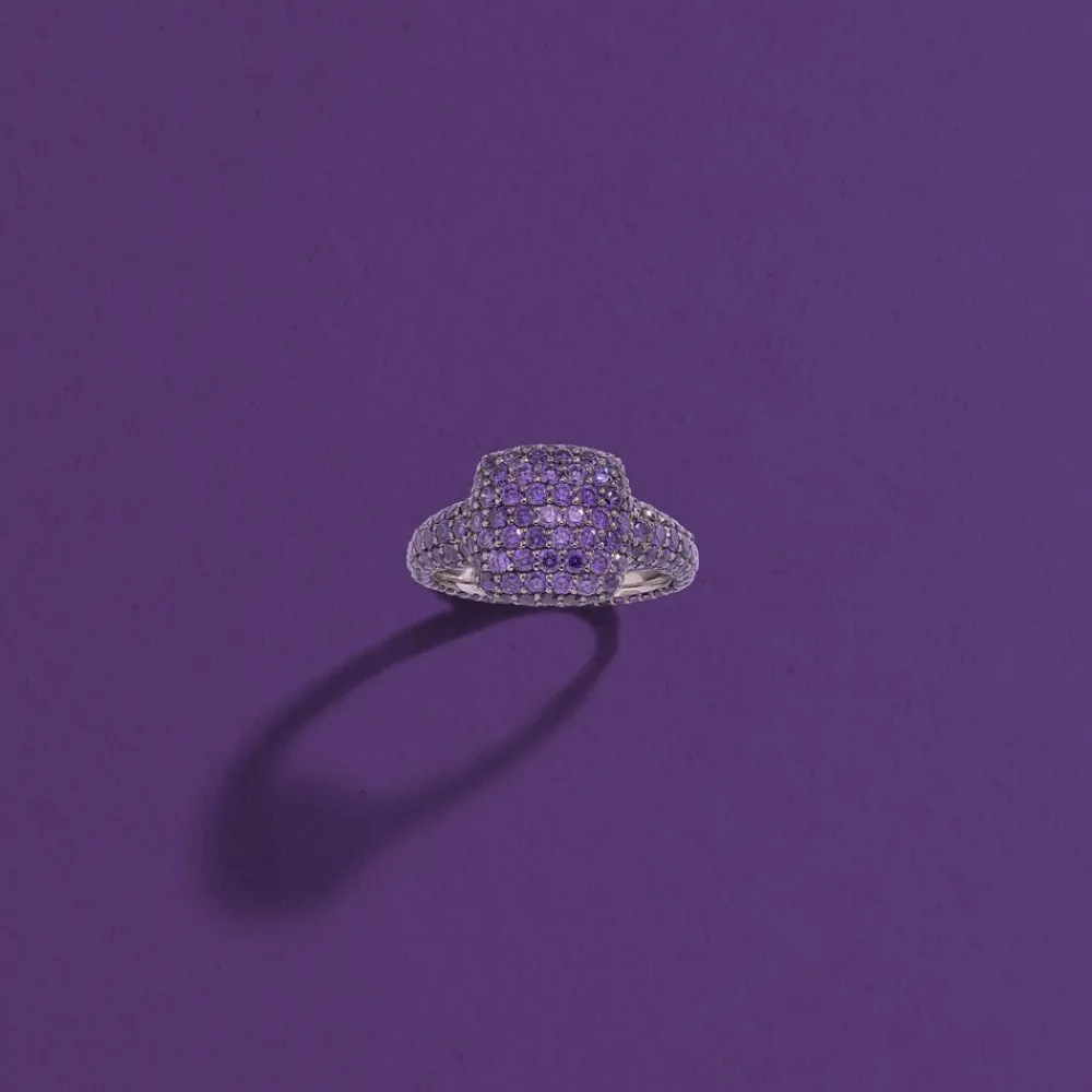 APM Monaco Bague Carre Violette^ Bagues
