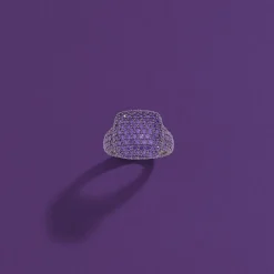 APM Monaco Bague Carre Violette Bold^ Bagues