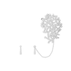 APM Monaco Bague Chaine Et Clous D'Oreilles Festival - Argent^ Boucles D'Oreilles