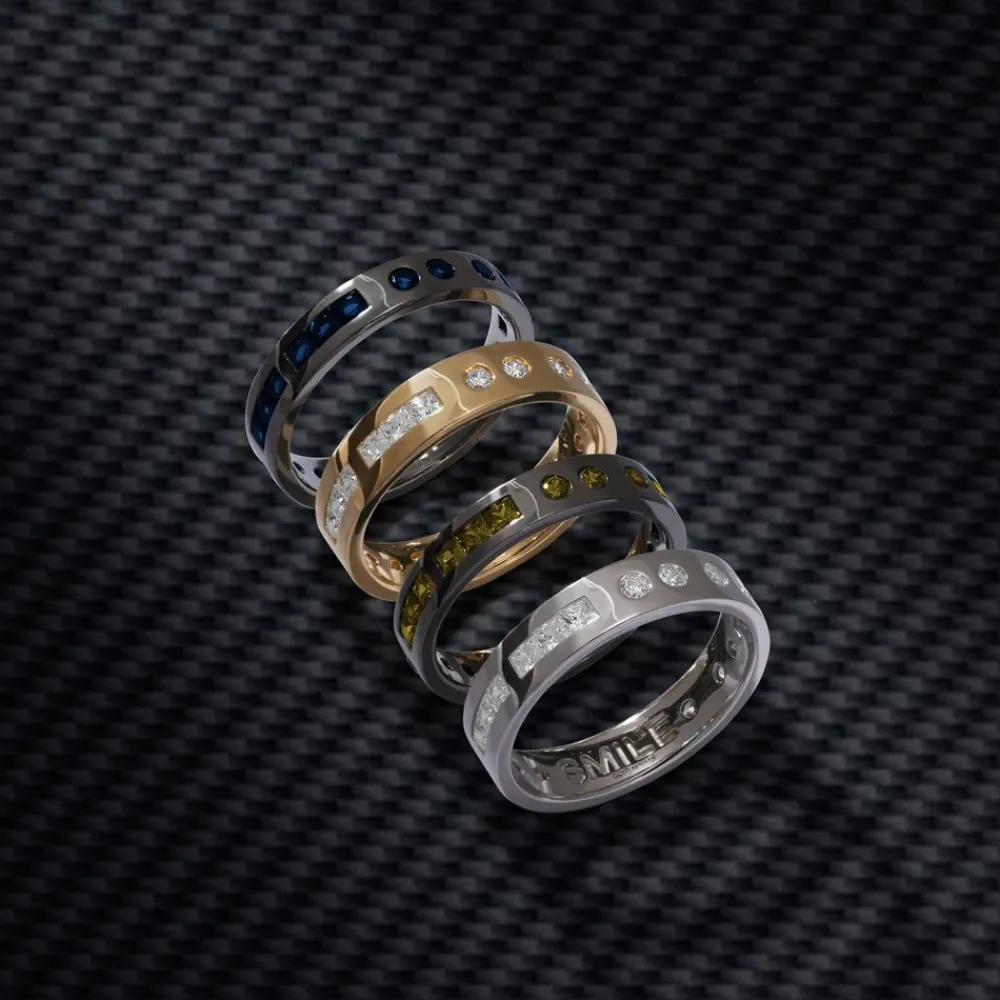 APM Monaco Bague Code Morse Smile Bleue^ Bagues