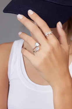 APM Monaco Bague Coeur Bleu - Argent^ Bagues