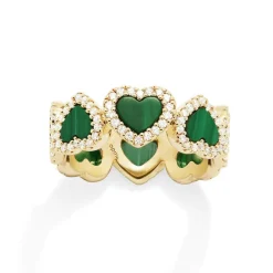 APM Monaco Bague Coeur Malachite^ Bagues