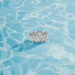 APM Monaco Bague Coeurs En Nacre - Argent^ Bagues