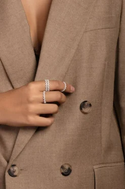 APM Monaco Bague De Phalange Up And Down - Argent^ Bagues