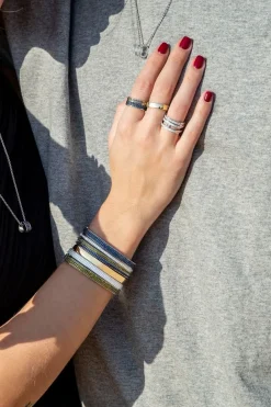 APM Monaco Bague Double Ligne Pave^ Bagues