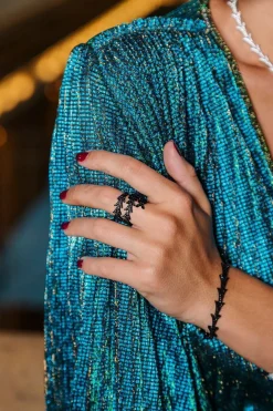APM Monaco Bague Dragon - Argent Noir^ Bagues