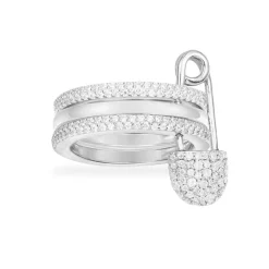 APM Monaco Bague Epingle A Nourrice - Argent^ Bagues
