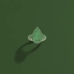 APM Monaco Bague Goutte Verte^ Bagues