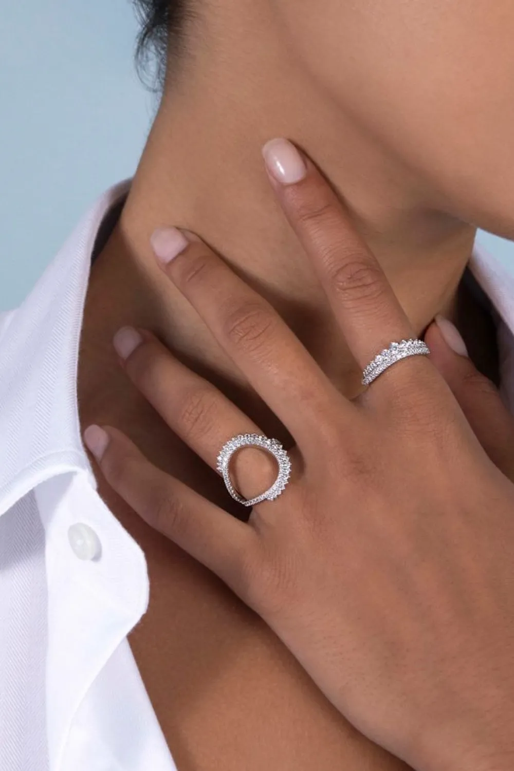 APM Monaco Bague Lune Pave^ Bagues