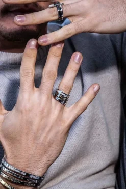 APM Monaco Bague Morse Code Smile - Argent^ Bagues