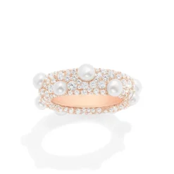 APM Monaco Bague Pave Avec Perles^ Bagues