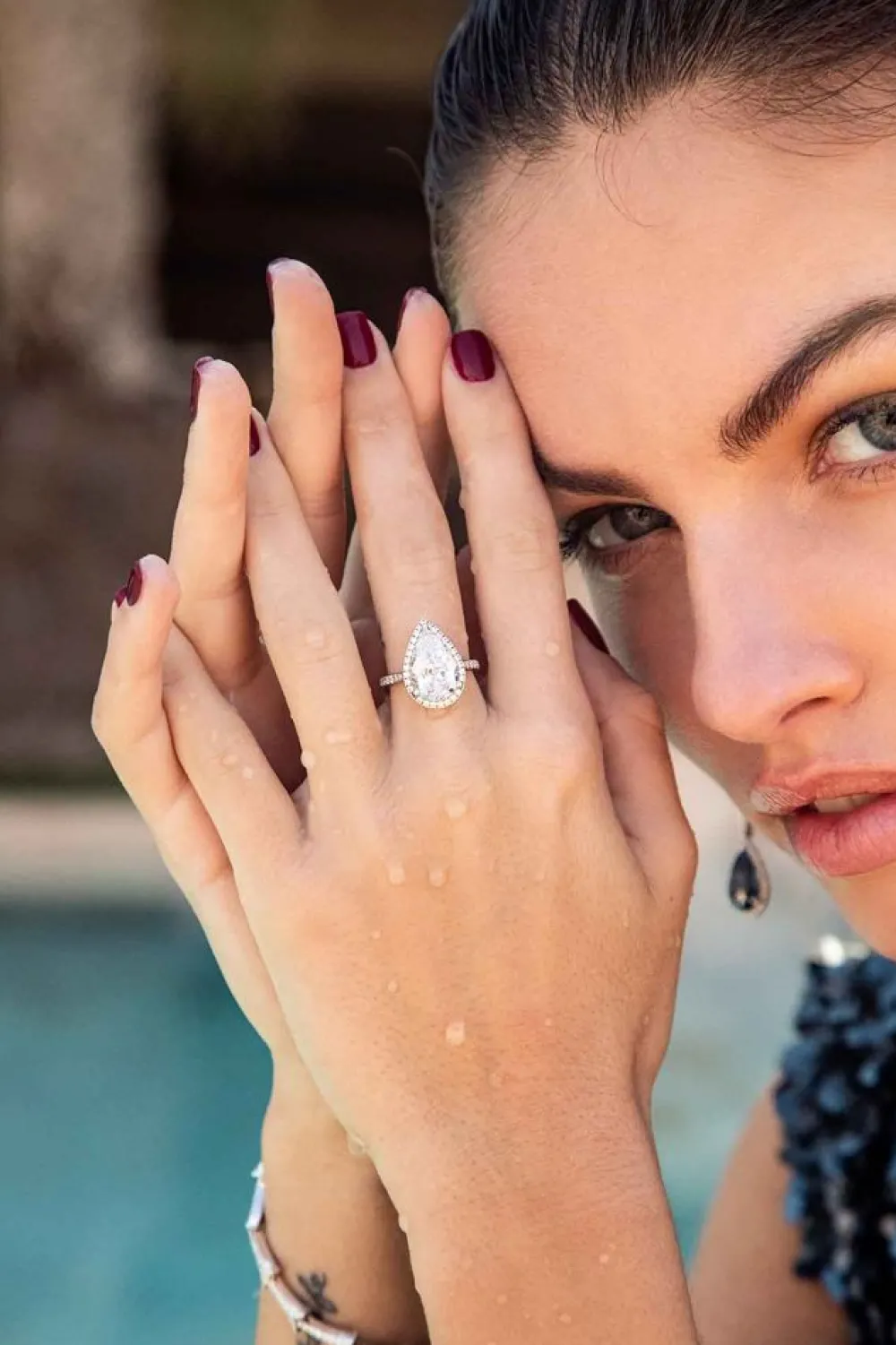 APM Monaco Bague Pave Poire^ Bagues