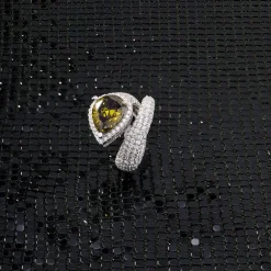 APM Monaco Bague Poire Kaki - Argent^ Bagues