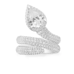 APM Monaco Bague Poire Triple Anneau - Argent^ Bagues