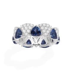 APM Monaco Bague Triangle Pave Bleu & Blanc^ Bagues