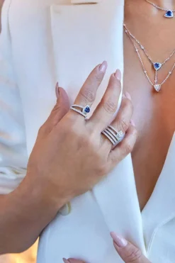 APM Monaco Bague Triangle Pave Multi-Anneaux^ Bagues