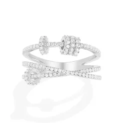 APM Monaco Bague Triple Avec Anneaux Coulissants - Argent^ Bagues