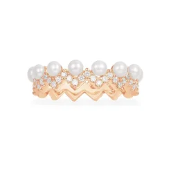 APM Monaco Bague Up And Down Avec Perles^ Bagues