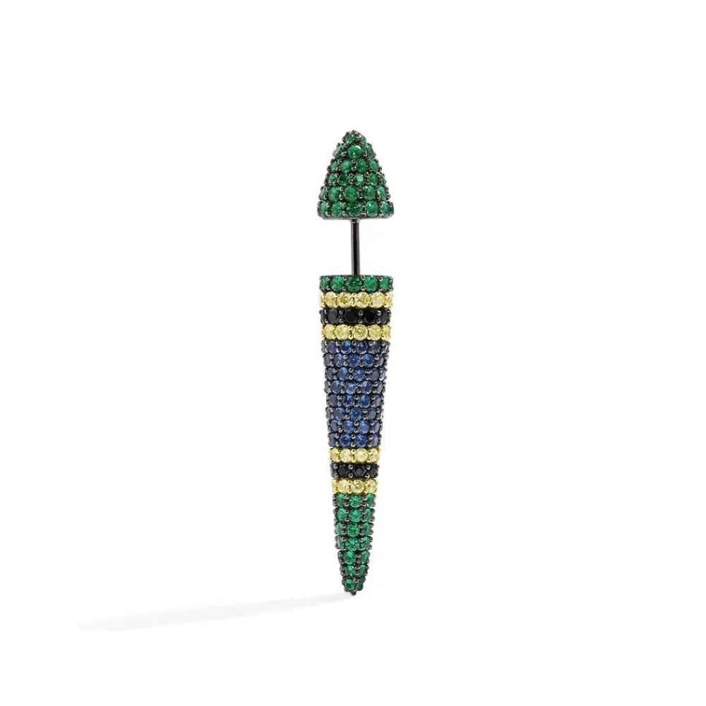 APM Monaco Boucle D'Oreille Ear Cuff Pave Multicolore^ Boucles D'Oreilles