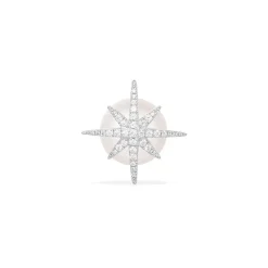 APM Monaco Boucle D'Oreille Individuelle Meteorites Sous-Lobe Avec Perle - Argent^ Boucles D'Oreilles