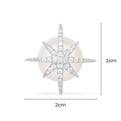 APM Monaco Boucle D'Oreille Individuelle Meteorites Sous-Lobe Avec Perle - Argent^ Boucles D'Oreilles