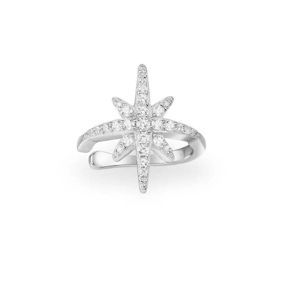 APM Monaco Boucle D'Oreille Individuelle Meteorites Coulissante - Argent^ Boucles D'Oreilles