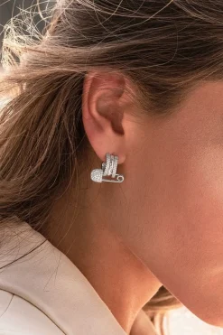 APM Monaco Boucle D'Oreille Individuelle Ear Cuff Epingle A Nourrice - Argent^ Boucles D'Oreilles