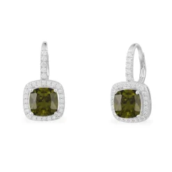 APM Monaco Boucles D'Oreille Pierre Carree Kaki^ Boucles D'Oreilles
