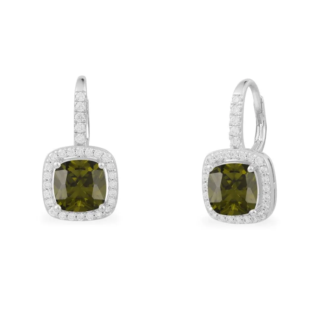 APM Monaco Boucles D'Oreille Pierre Carree Kaki^ Boucles D'Oreilles