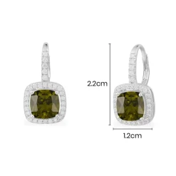 APM Monaco Boucles D'Oreille Pierre Carree Kaki^ Boucles D'Oreilles