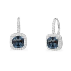 APM Monaco Boucles D'Oreille Pierre Carree Bleue^ Boucles D'Oreilles