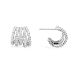 APM Monaco Boucles D'Oreilles 5 Anneaux - Argent^ Boucles D'Oreilles