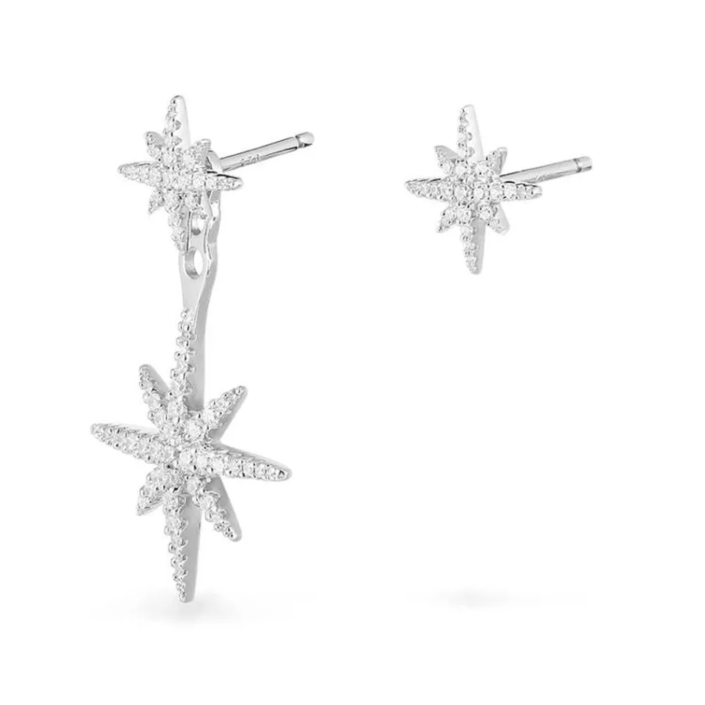 APM Monaco Boucles D'Oreilles Asymetriques Meteorites Sous-Lobe - Argent^ Boucles D'Oreilles