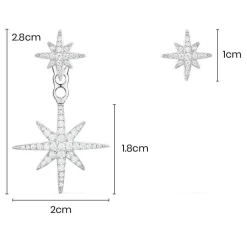 APM Monaco Boucles D'Oreilles Asymetriques Meteorites Sous-Lobe - Argent^ Boucles D'Oreilles