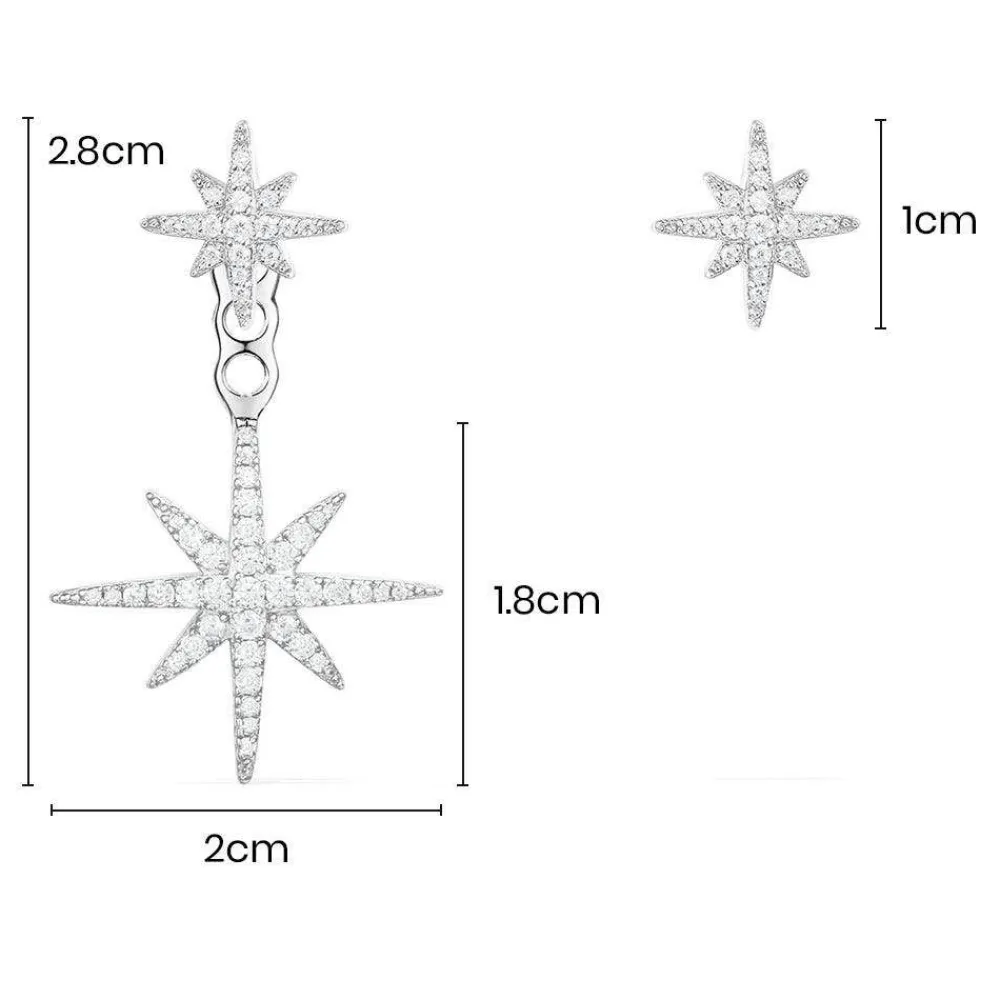 APM Monaco Boucles D'Oreilles Asymetriques Meteorites Sous-Lobe - Argent^ Boucles D'Oreilles