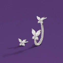 APM Monaco Boucles D'Oreilles Asymetriques Papillon - Argent^ Boucles D'Oreilles