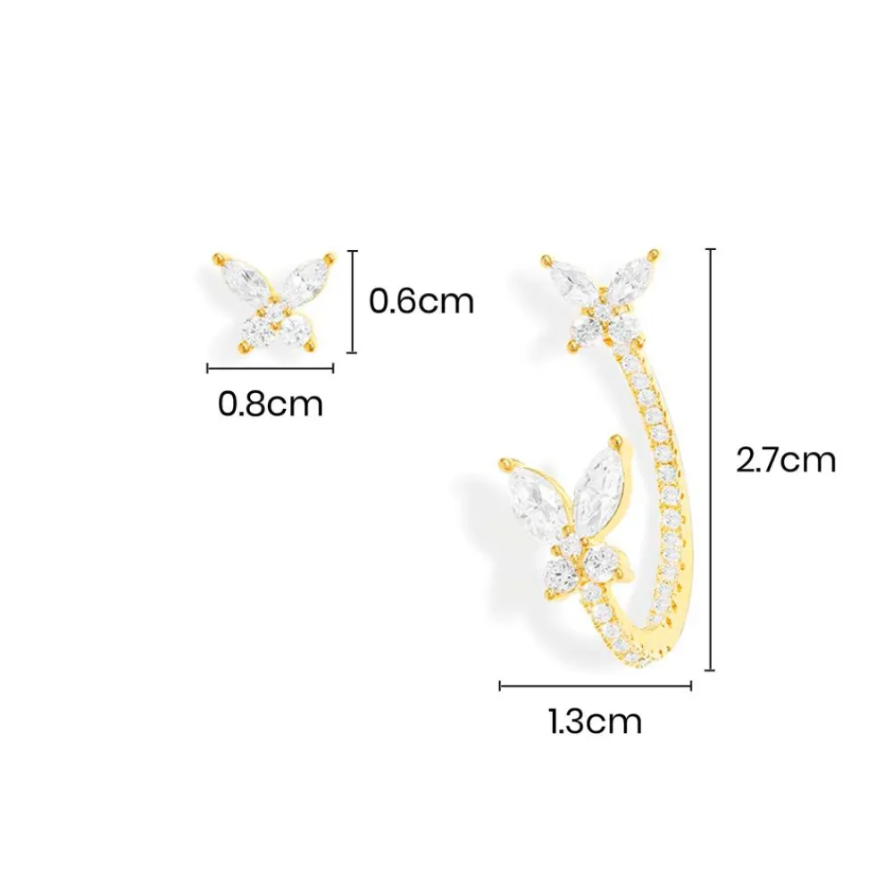 APM Monaco Boucles D'Oreilles Asymetriques Papillon^ Boucles D'Oreilles