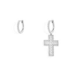APM Monaco Boucles D'Oreilles Asymetriques Croix^ Boucles D'Oreilles