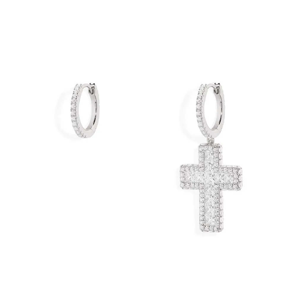 APM Monaco Boucles D'Oreilles Asymetriques Croix^ Boucles D'Oreilles