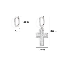 APM Monaco Boucles D'Oreilles Asymetriques Croix^ Boucles D'Oreilles