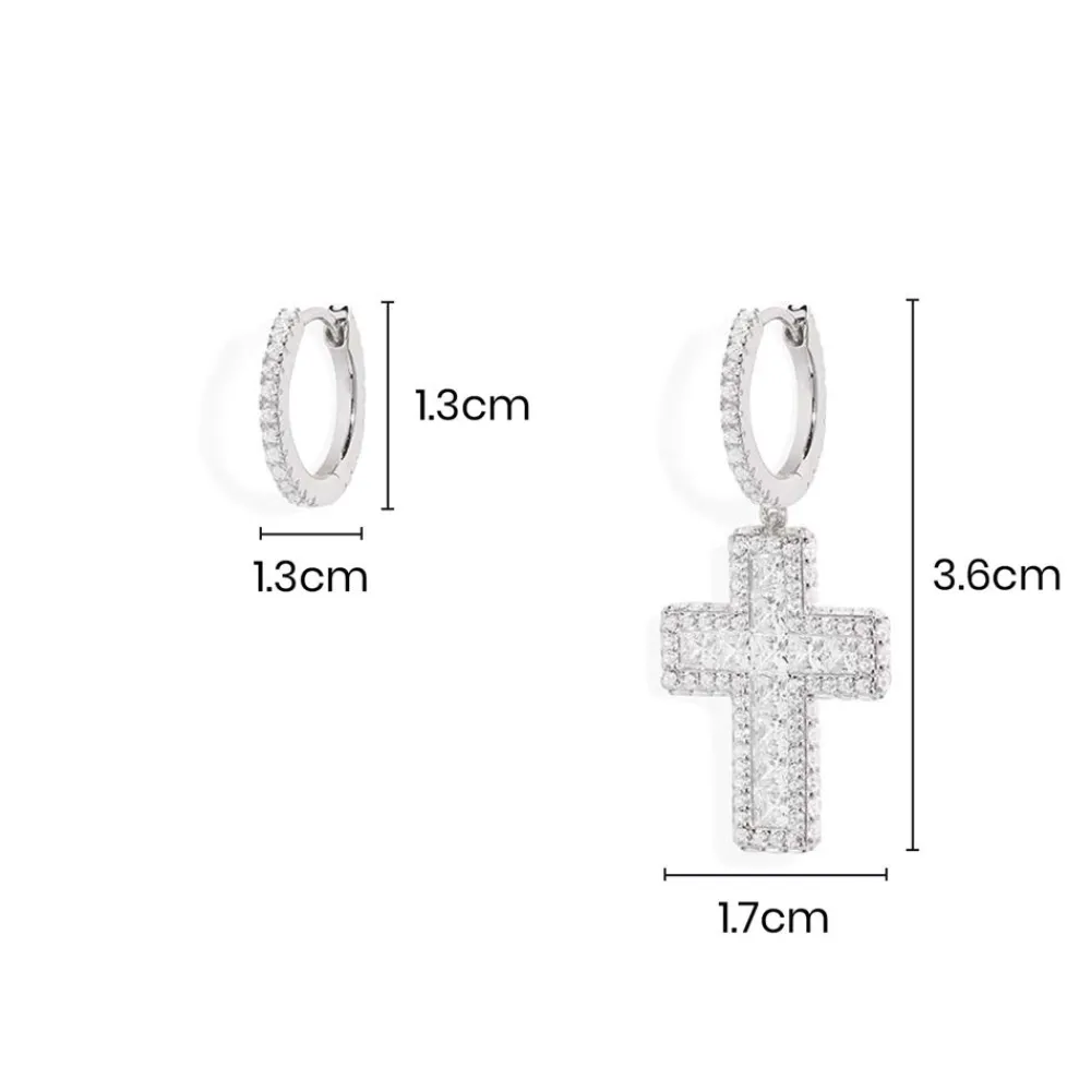 APM Monaco Boucles D'Oreilles Asymetriques Croix^ Boucles D'Oreilles
