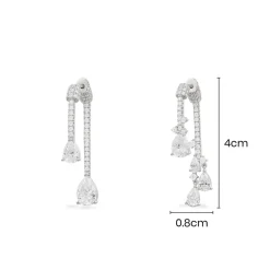 APM Monaco Boucles D'Oreilles Asymetriques Ear Jacket Avec Poires^ Boucles D'Oreilles