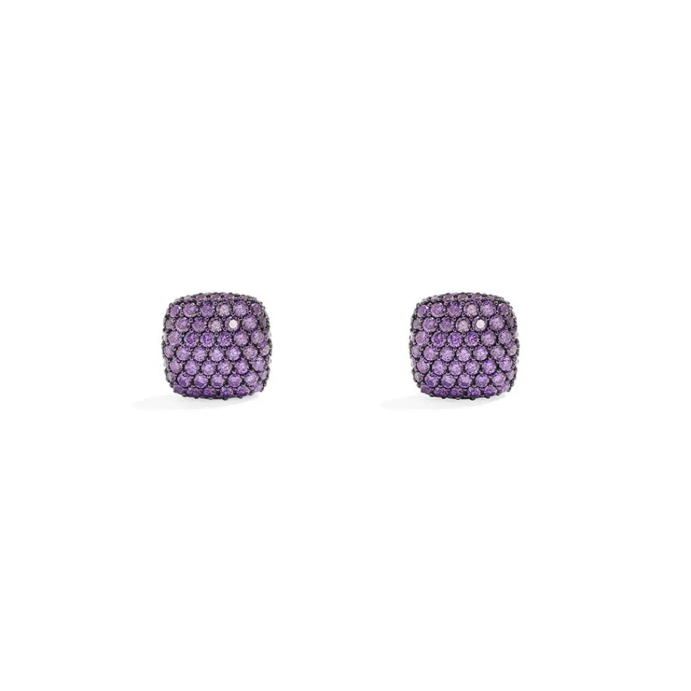 APM Monaco Boucles D'Oreilles Carre Violettes^ Boucles D'Oreilles