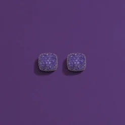 APM Monaco Boucles D'Oreilles Carre Violettes^ Boucles D'Oreilles