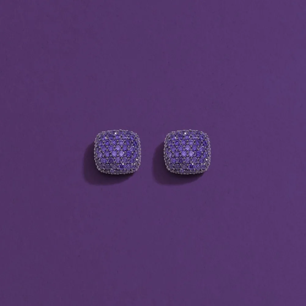 APM Monaco Boucles D'Oreilles Carre Violettes^ Boucles D'Oreilles